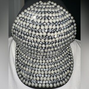 Embellished Pearl and Rhinestone Cap